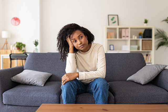 Unhappy young woman